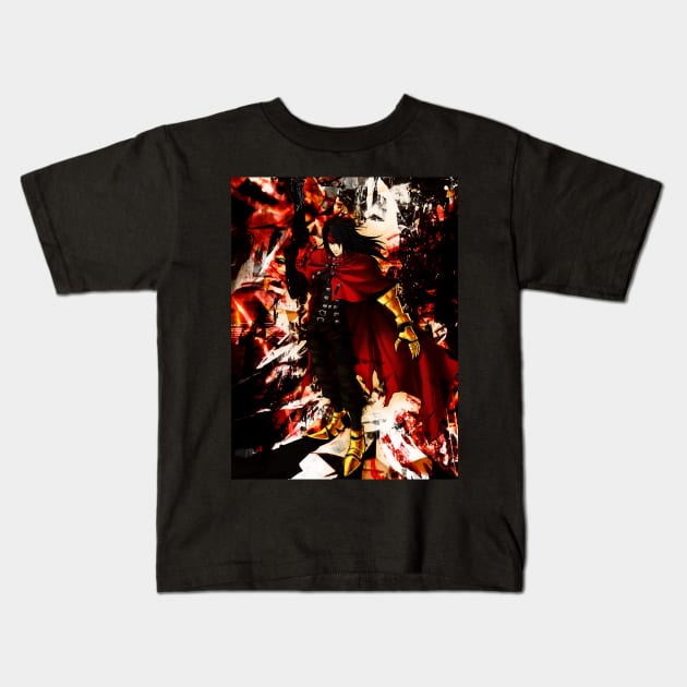 Vincent Valentine Artwork Kids T-Shirt by mcashe_art